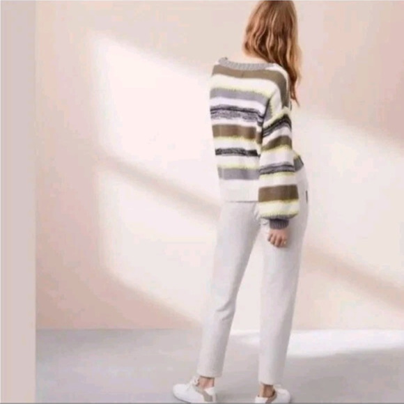 Lou & Grey Anthropologie Sweater Cashmere Wool Chunky Knit Balloon Sleeve XS - Picture 2 of 16